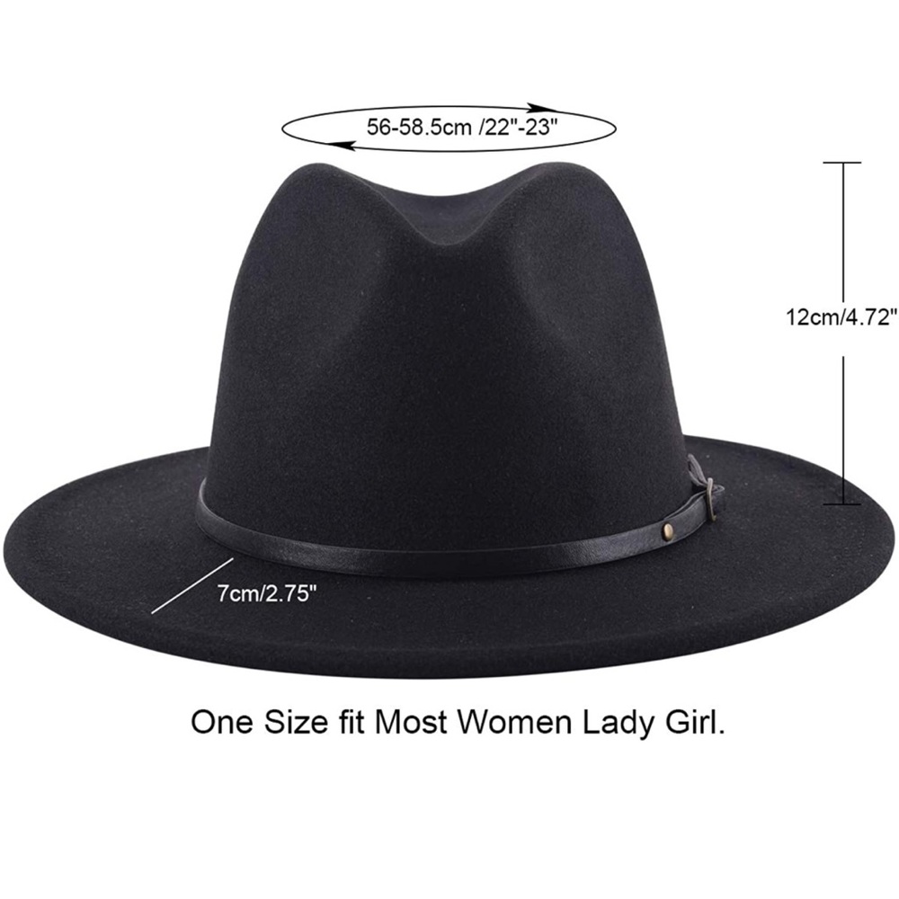 Black Wide Brim Fedora